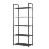 5 Tier Shelving Unit Adjustable Storage Rack 66 Lbs per Shelf (Black)
