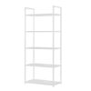 5 Tier Storage Shelves Adjustable Rack Heavy Duty 66 Lbs per Shelf (White)