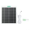 5W Solar Panel 4, 3, 3, 2 - Monocrystalline with Cable, Weatherproof Security Supply Kit(white)
