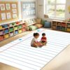 5x7.6ft Lined Notebook Classroom Rug Kids Educational Play Carpet(5x7.6 ft)
