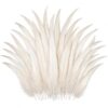 6-16inch Rooster Tail Feathers Bulk,200pcs Natural Long Feathers,Off White