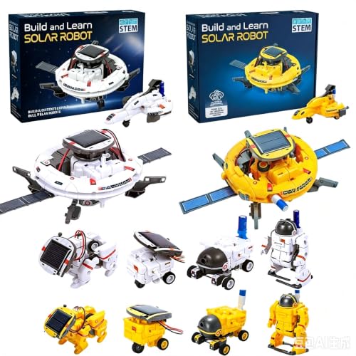 6-in-1 Solar Robot Building Kit for Boys Aged 8-13, Educational Robotic Toys for Kids, Science Kits STEM Toys Birthday Gifts for 8 9 10 11 12 Years Old Boys Girls Teens