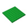 6-Pack Building Base Plates, 8 x 8 cm Square Studded Construction Plates Compatible with LEGO Building Blocks, Creative Building Boards for DIY Models and Displays, 13 Colors Available (Green)