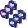 6-PK Compatible Dymo Letratag Refills Clear Plastic White Plastic 12mm x 4m