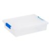 6-Quart Clear Plastic Storage Bins with Lids and Latching Totes