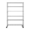 6-Tier disassembly and Free Assembly NSF-Certified Steel Wire Shelving with Wheels