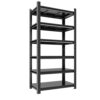 6-Tier Heavy Duty Storage Shelves 82in No-Tool Assembly Metal Rack Black