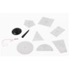 6-Type Geometric Plate Gravity Center Locator, Plumb Line Hanging Positioning Static Balance Physics Experiment Demonstrator with Thimble