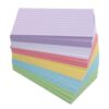600pcs Colored Index Cards with Ruled Lines for Study and Exams