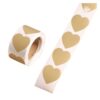 600Pcs Heart Scratch Off Stickers Labels for DIY Crafts, Valentine Scrapbooking, Envelope Seal
