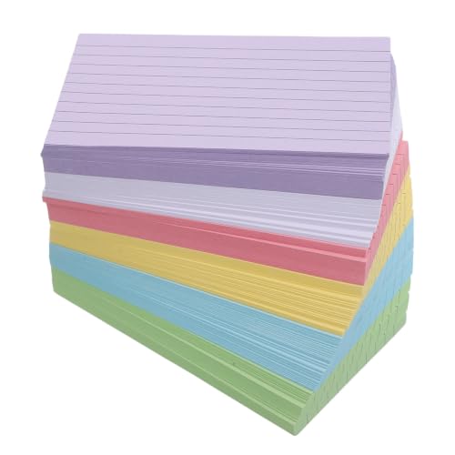 600pcs Memory Cards Assorted Color Paper Index for Notes and Study