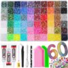 60 Colors 50000Pcs 3mm Flatback Resin Jelly Rhinestones Bedazzling Kit with B7000 Glue Tools for Nail Art, Tumbler, Phone Case, Shoes, Jewelry, DIY Craft & Diamond Painting Decor