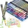 60 Colors Outline Markers,Double Line Shimmer Marker Pens Christmas Decor