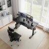60" Electric Standing Desk with Power Outlets& USB, Computer Workstations Desk with Monitor Mount and PC Tower Holder, Height Adjustable Sit-Stand Office Desk for Home Office, Black