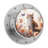 60 Minute Cute Kitten Magnetic Kitchen Timer with Loud Alarm