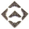 60Pcs Bronze Corner Protectors Scrapbook Metal Carved Book Albums Folders DIY Crafts 43x31mm