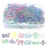 60pcs Cute Animal Shaped Paper Clips Memo Notes Clips for School Office Supplies PET Plastic Coated Wire Mixed Color 1mm Diameter