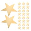 60pcs Gold Paper Star Cutouts for Classroom and Birthday Decorations
