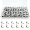 60Pcs Mini Bulldog Clips, Silver Bull Binder Clips, Mini Metal Binder Clips