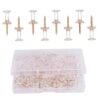 60 Pcs Rose Gold Acrylic Push Pins Stainless Steel Tips Thumbtacks