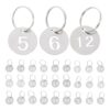 60Pcs Stainless Steel Numbered Key Tags Metal Round Hanging Labels for Key Organization Luggage ID
