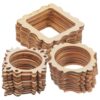 60pcs Unfinished Wood Cutouts Hanging Pendants