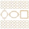 60pcs Unfinished Wooden Cutouts DIY Hanging Ornament for Home Decor
