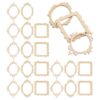 60pcs Unfinished Wooden Cutouts for DIY Holiday Ornaments