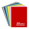 60Sheets 11 x 14 Colored Cardstock Paper, Thick Card stock, Large Construction Paper