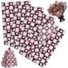 60 Sheets Halloween Plaid Ghost Tissue Paper, 14 x 20 Pink Plaid Ghost Wrapping Paper for Halloween Wedding Bridal Shower Party DIY Crafts Decorations