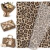 60 Sheets Leopard Print Gift Wrapping Tissue Paper, 14 x 20 Inch Cheetah Print Paper for Bouquet Wrapping Birthday Holiday Party DIY Craft Packing