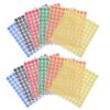 60 Sheets Mm Round Numbered Labels 1-100 60 Sheets White Paper