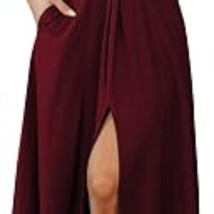 BTFBM Women 2026 Spaghetti Strap Midi Summer Dresses,Wine Red,S