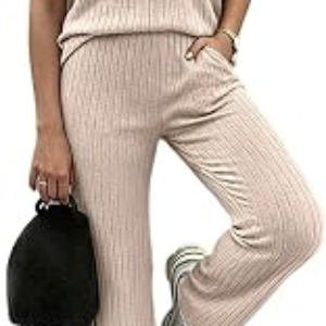 CHICME Womens 2 Piece Knit Lounge Set
