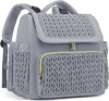Awanhe Diaper Bag Backpack, Baby Bag with Changing Pad, Travel Waterproof Diaper Bag Tote, Newborn Essentials Must Haves, Luxury baby shower gifts for boys & Girls, Grey