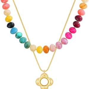 FILMOON Colorful Beaded Necklace