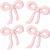 NUTTYBASH 4Pcs Pink Bow Balloons
