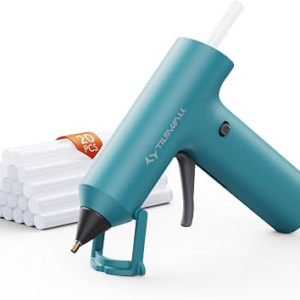 Tilswall Cordless Hot Glue Gun W106s with Rechargeable 2Ah Blue