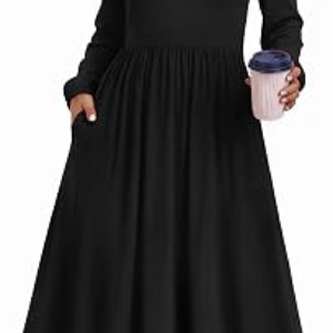 Zeagoo Long Sleeve Midi Dress