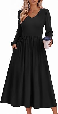 Zeagoo Long Sleeve Midi Dress