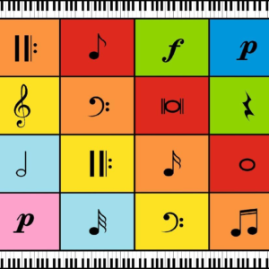 ABCarpet Classroom Rug with Music Note, Colorful Classroom Carpet