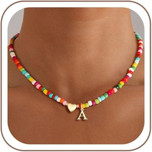 MOOHAM Colorful Beaded Necklace