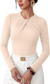 KIRUNDO Women Twist Front Tops