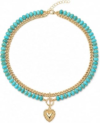 Layered Necklaces for Women Gold Heart Acrylic Beaded Choker
