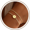 MONOZO Gold Initial Bracelets