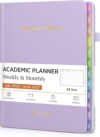Academic Planner 2026-2027, July 2026 – June 2027 with Colorful Tabs | Weekly and Monthly Academic Year Calendar Planner, Hardcover Daily Agenda Book for School & Office, Purple