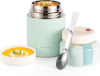 Insulated Thermo Soup Jar for Kids & Adults, 27 oz Stainless Steel Thermal Food Container with Spoon, Triple Layer Insulation (Blue)