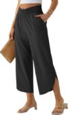PHOPHILA Womens Wide Leg Capri Pants