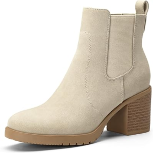 ATHLEFIT Elastic Chelsea Ankle Boots