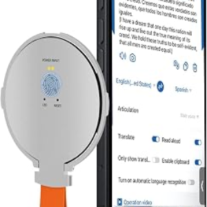 Language Translator Device for All Languages, Pocket AI Real Time Translation Device, Voice/Word/Photo/Call/Offline Translate for Travel, Business & Learning (Silvery)